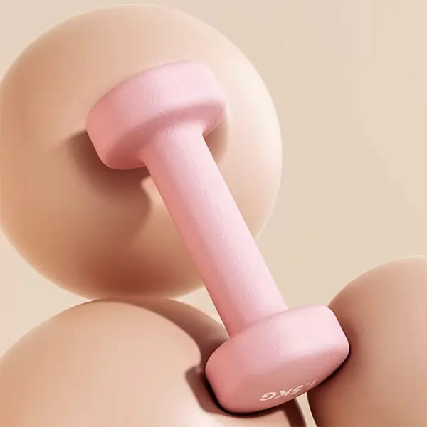 平頭噴砂浸塑啞鈴 - 細節 6