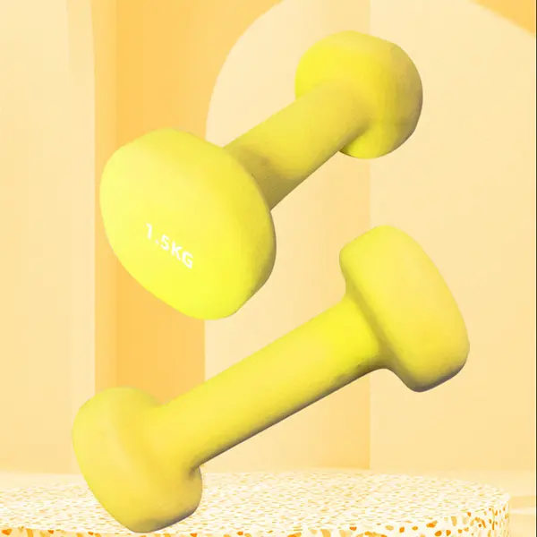 平頭噴砂浸塑啞鈴 - 細節 3