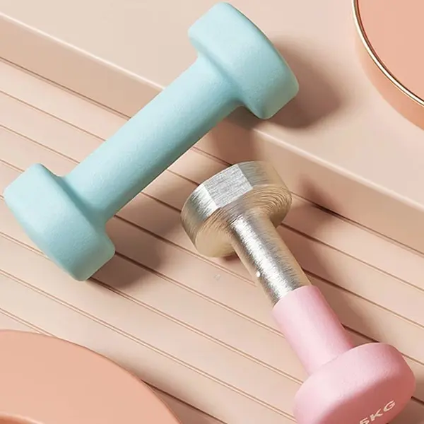 平頭噴砂浸塑啞鈴 - 細節 5