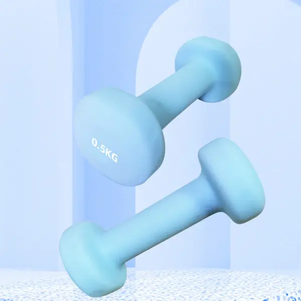 平頭噴砂浸塑啞鈴 - 細節 2